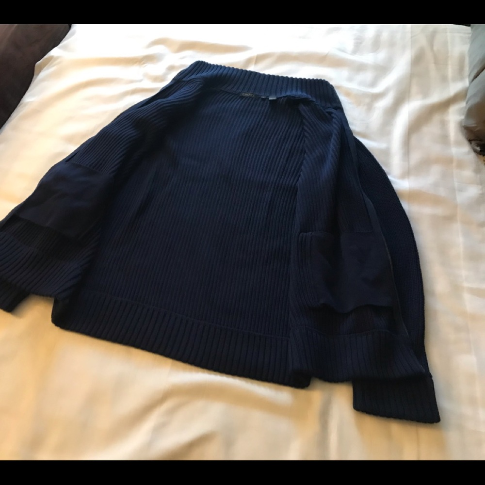 Deny Mens Ribbed Knit Zipper Front Cardigan - Picture 4 of 5